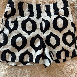 Black & White geometric high waisted shorts